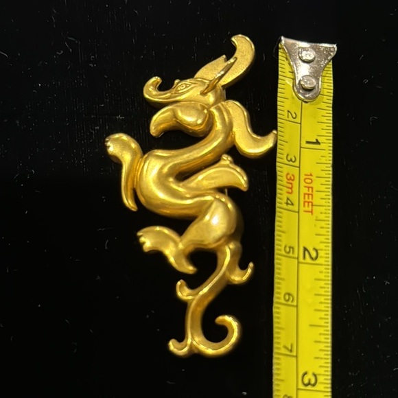 LAST PRICE REDUCTION! Vintage Stylized Dragon Brooch & Pendant Marked MMA - Picture 4 of 8